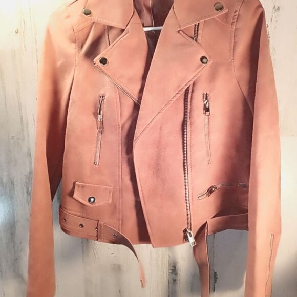 Nwot Forever 21 Moto Jacket PINK jacket - Picture 3 of 8